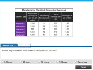 Numerical reasoning test 