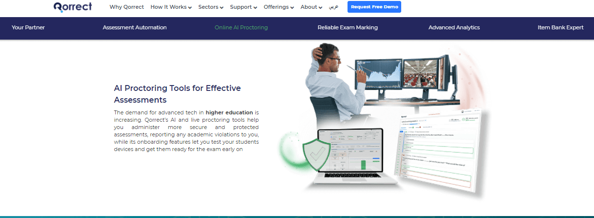 a part of Qorrect's how it works page