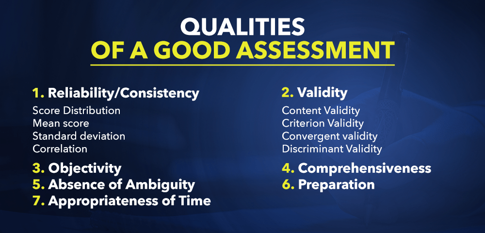 7 Characteristics of a good test in education
