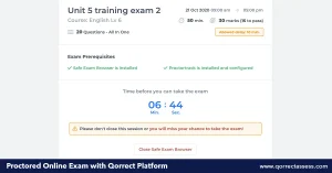 what is an online proctored exam