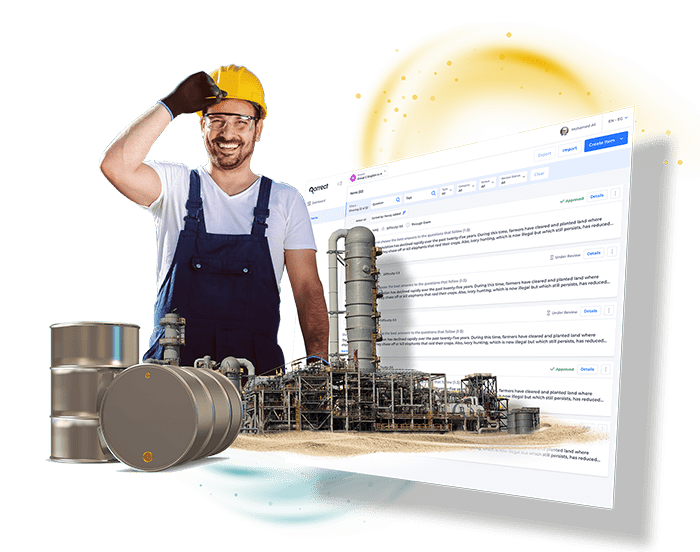 Oil and gas worker and assessment system interface